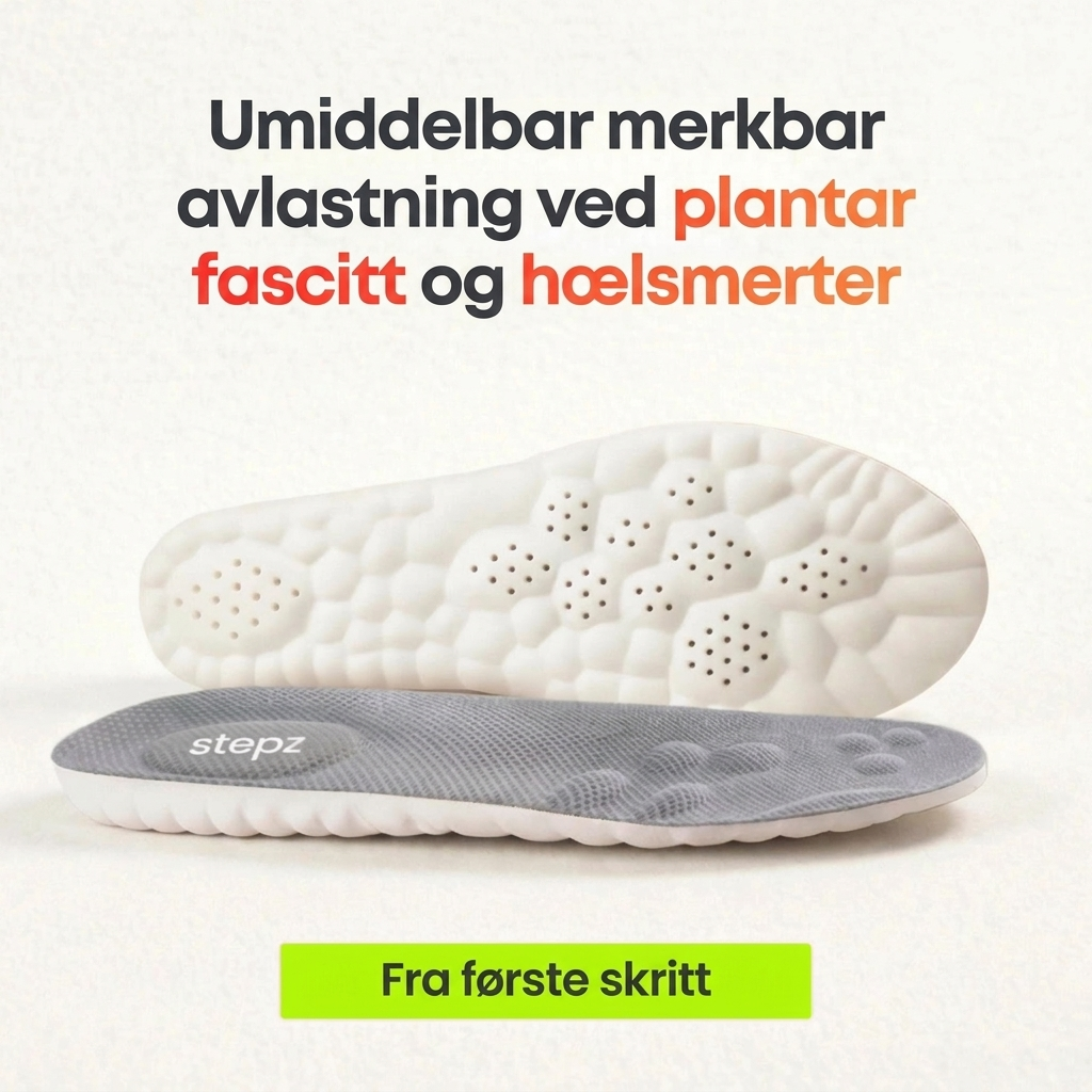 Avlastningssåler mot hælsmerter og plantar fasciitt