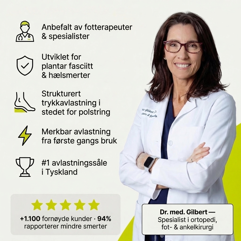 Avlastningssåler mot hælsmerter og plantar fasciitt